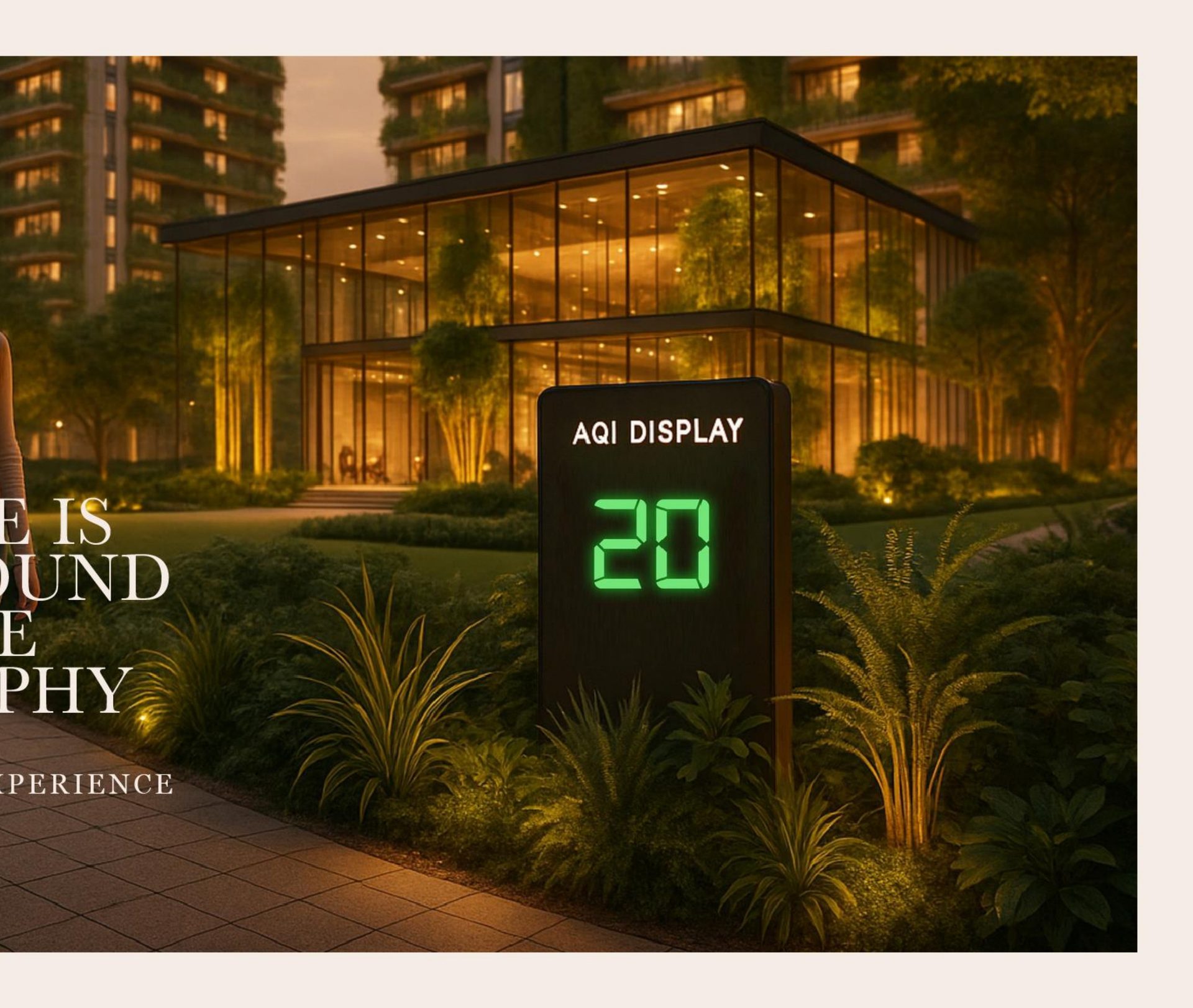 Real-time AQI display at Fab Luxe