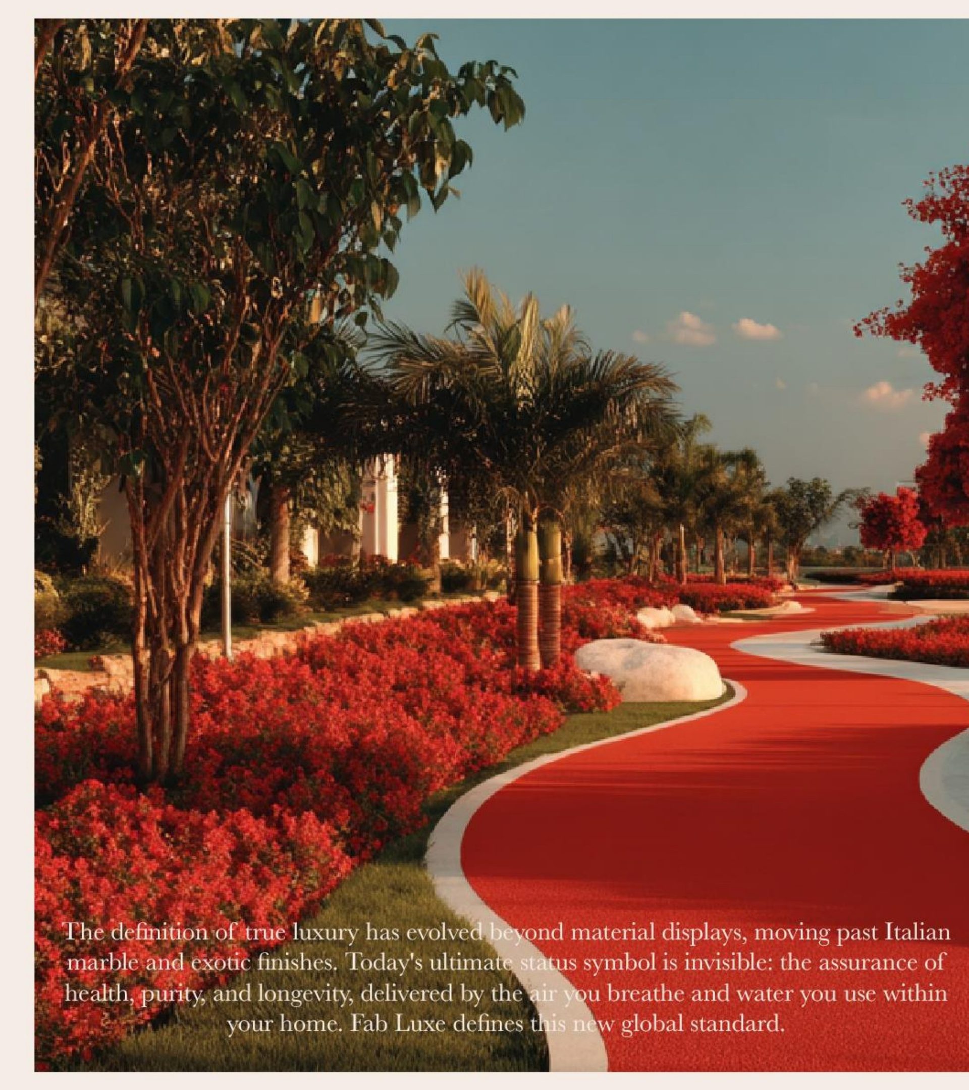 Landscaped jogging track